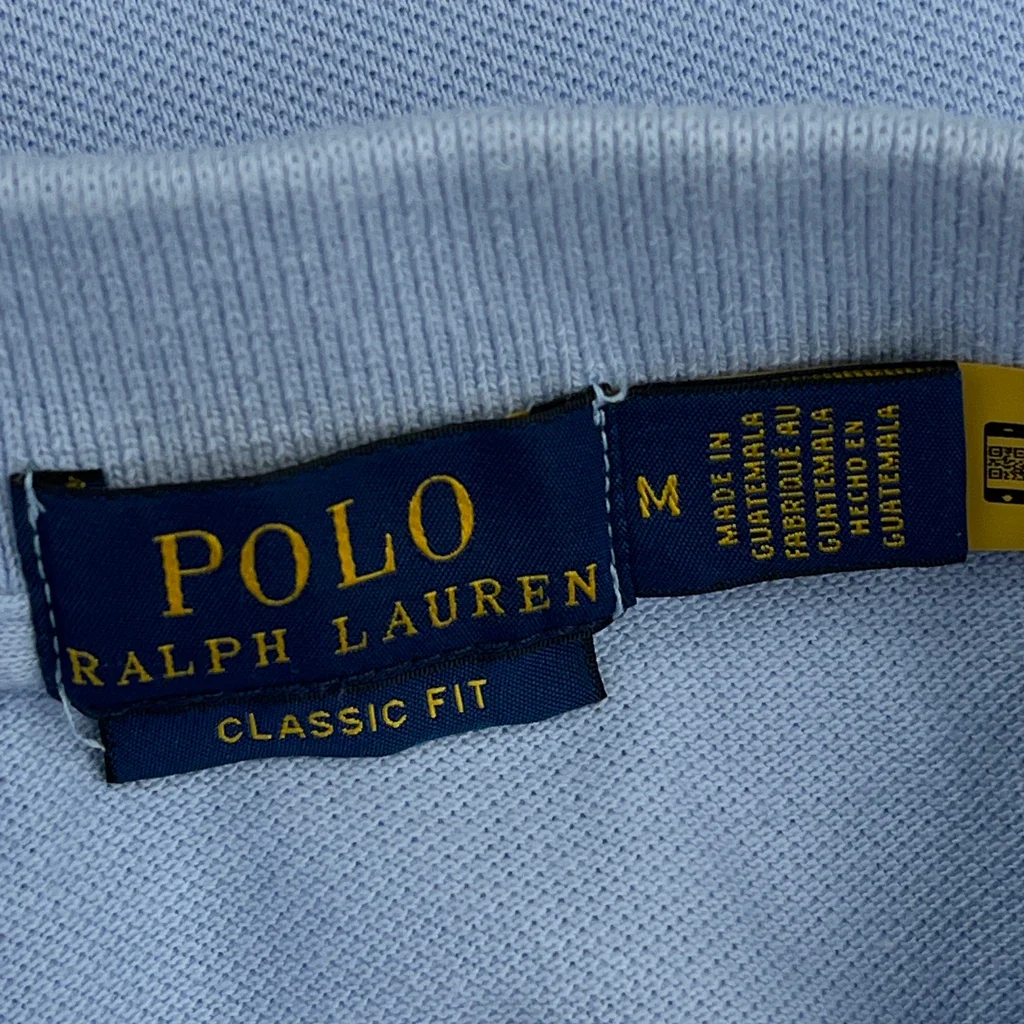 Polo By Ralph Lauren Polo Shirt - Medium Blue Cotton - Image 4