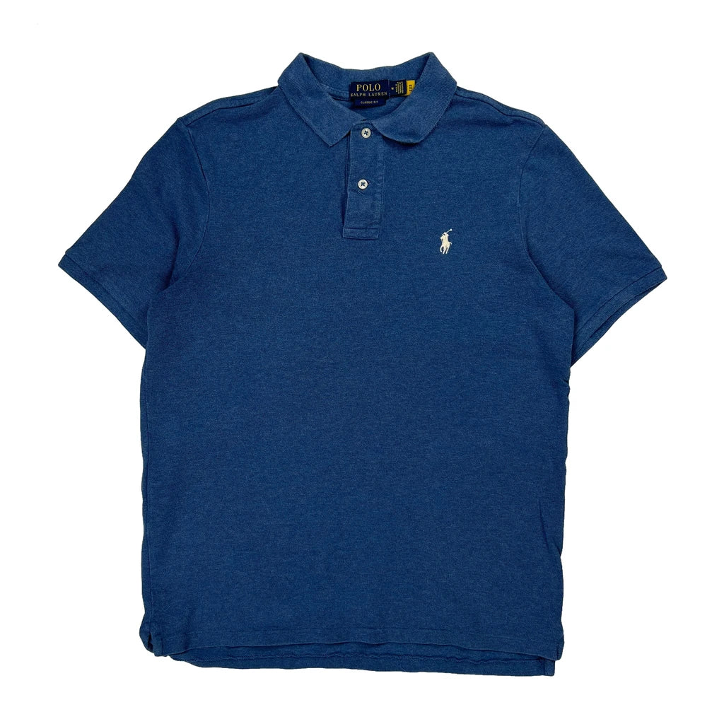 Polo By Ralph Lauren Polo Shirt - Medium Blue Cotton
