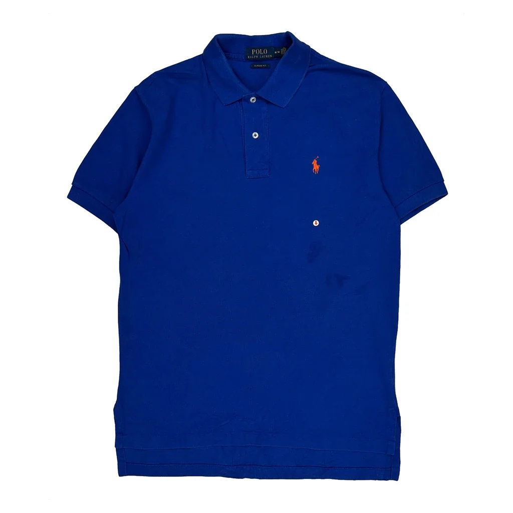 Polo By Ralph Lauren Polo Shirt - Medium Blue Cotton