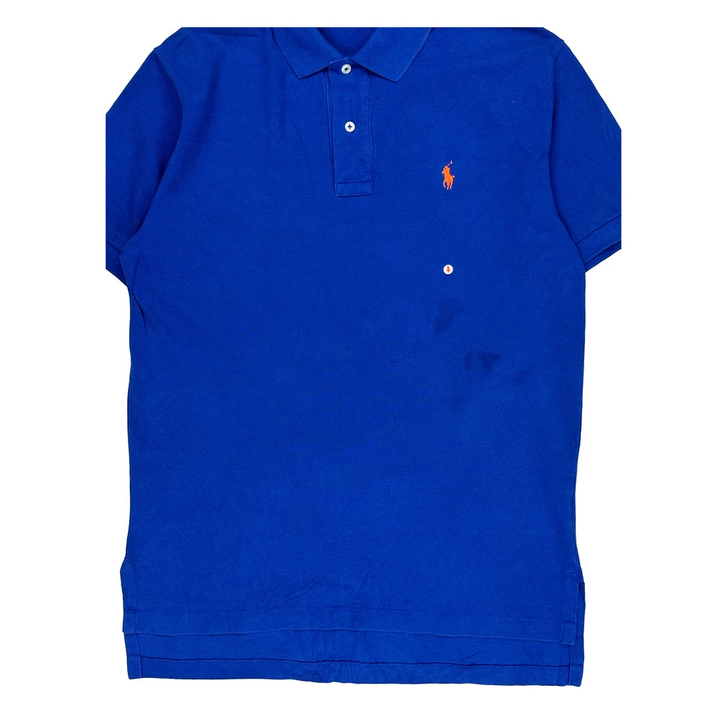 Polo By Ralph Lauren Polo Shirt - Medium Blue Cotton - Image 2