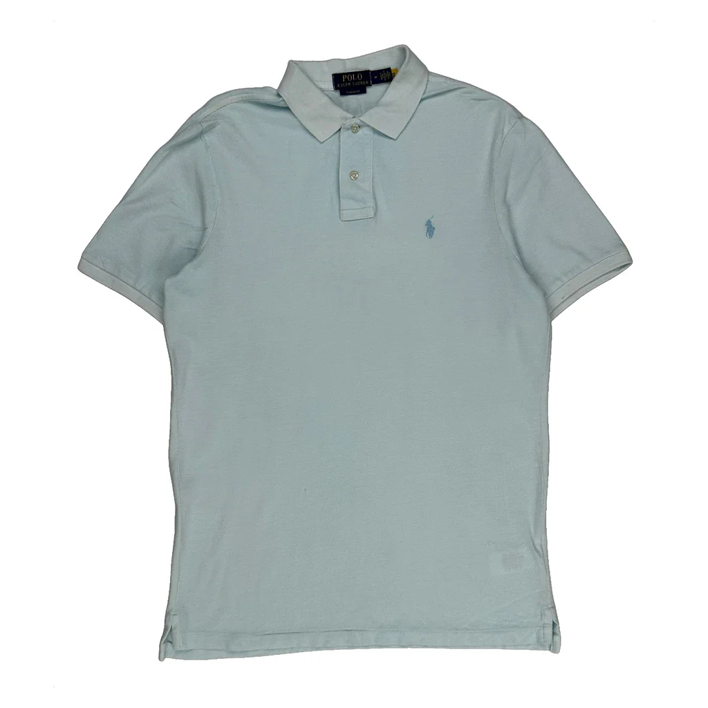 Polo By Ralph Lauren Polo Shirt - Medium Blue Cotton