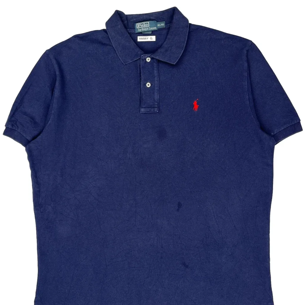 Polo By Ralph Lauren Polo Shirt - XL Blue Cotton - Image 4