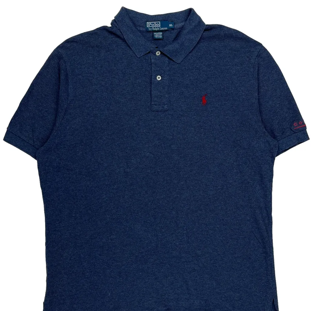 Polo By Ralph Lauren Polo Shirt - XL Blue Cotton - Image 4
