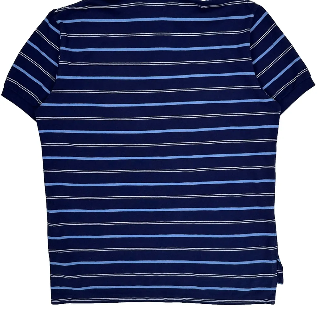 Polo By Ralph Lauren Striped Polo Shirt - XL Blue Cotton - Image 6