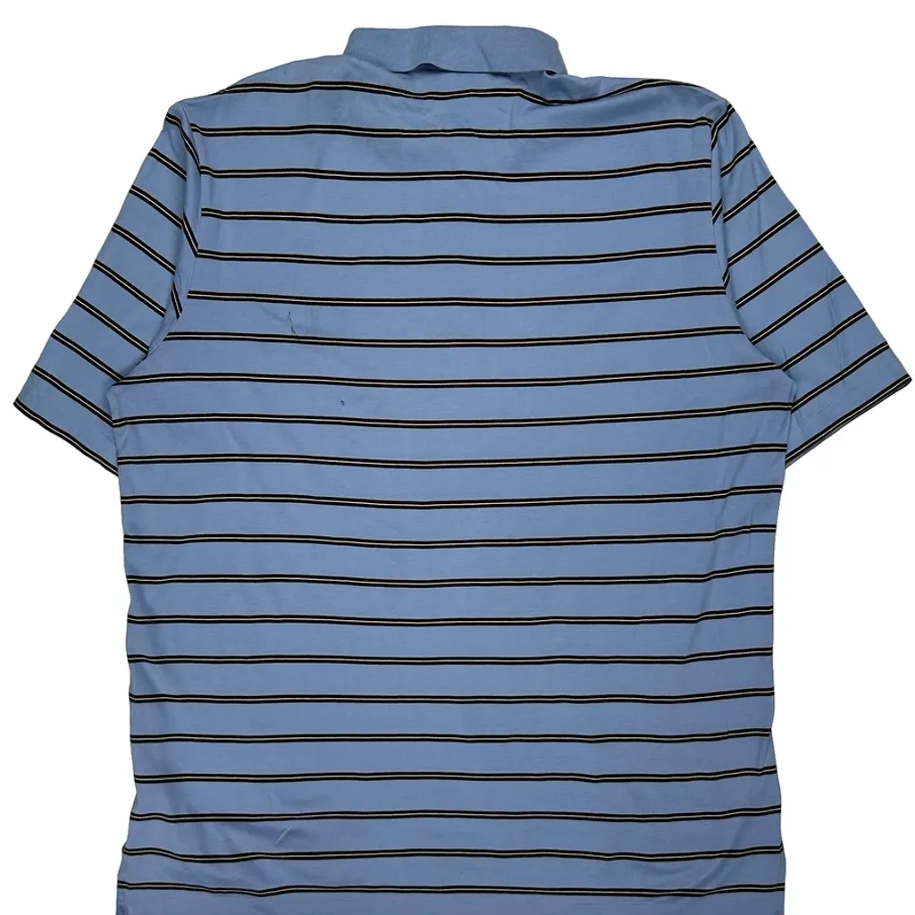 Polo By Ralph Lauren Striped Polo Shirt - XL Blue Cotton - Image 7
