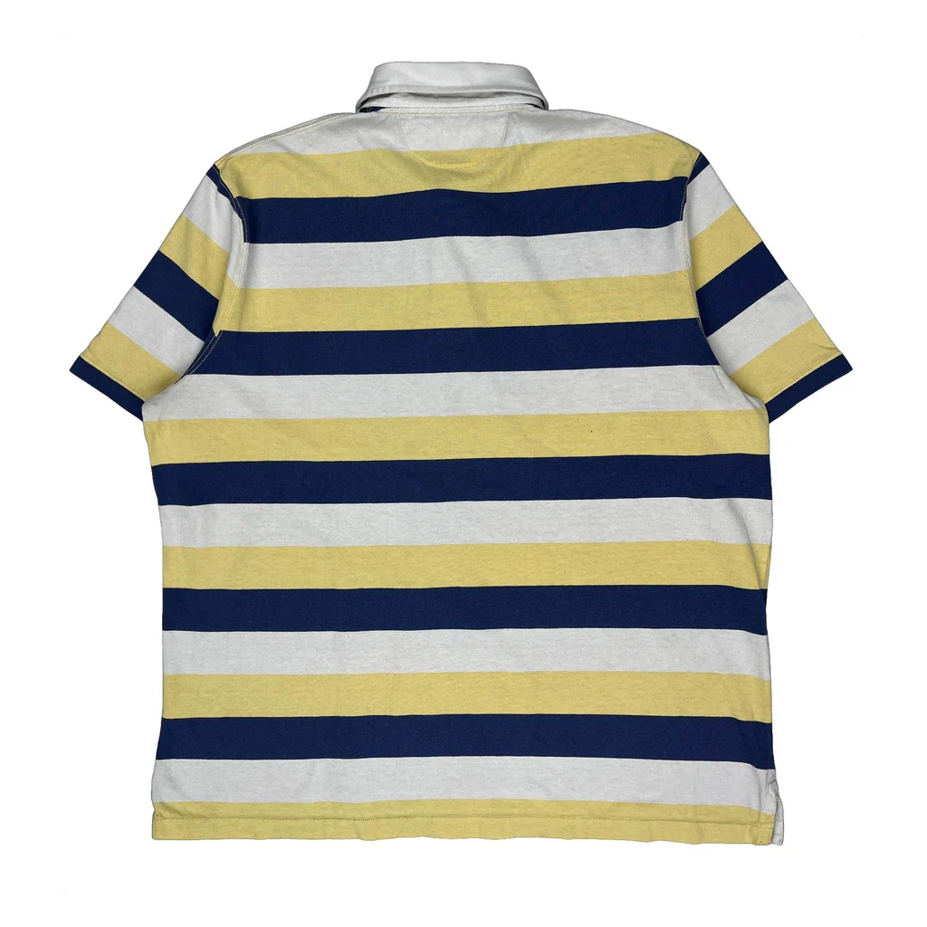 Polo By Ralph Lauren Striped Polo Shirt - 2XL Blue Cotton - Image 2