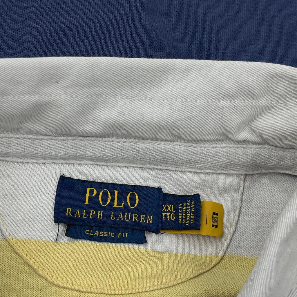 Polo By Ralph Lauren Striped Polo Shirt - 2XL Blue Cotton - Image 3