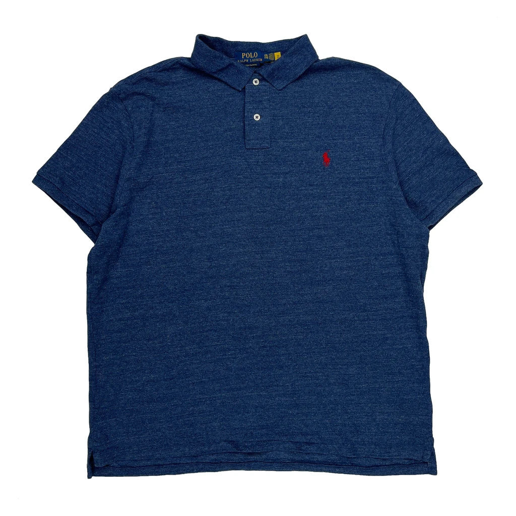 Polo By Ralph Lauren Slim Fit Polo Shirt - 2XL Blue Cotton