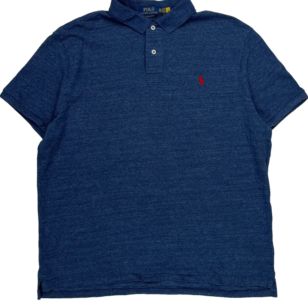 Polo By Ralph Lauren Slim Fit Polo Shirt - 2XL Blue Cotton - Image 5