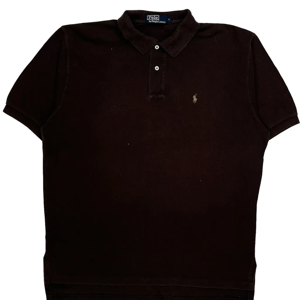 Polo By Ralph Lauren Polo Shirt - Large Brown Cotton - Image 5