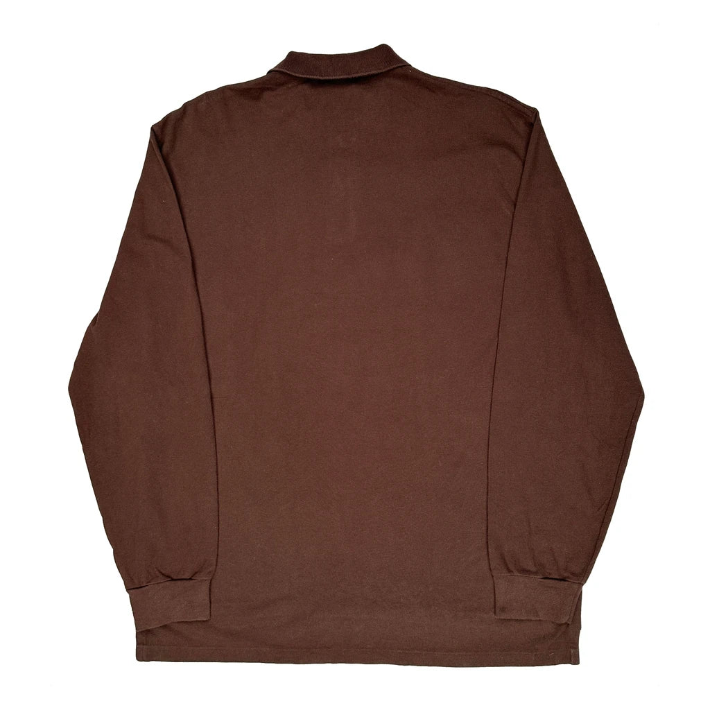 Polo By Ralph Lauren Polo Shirt - XL Brown Cotton - Image 2