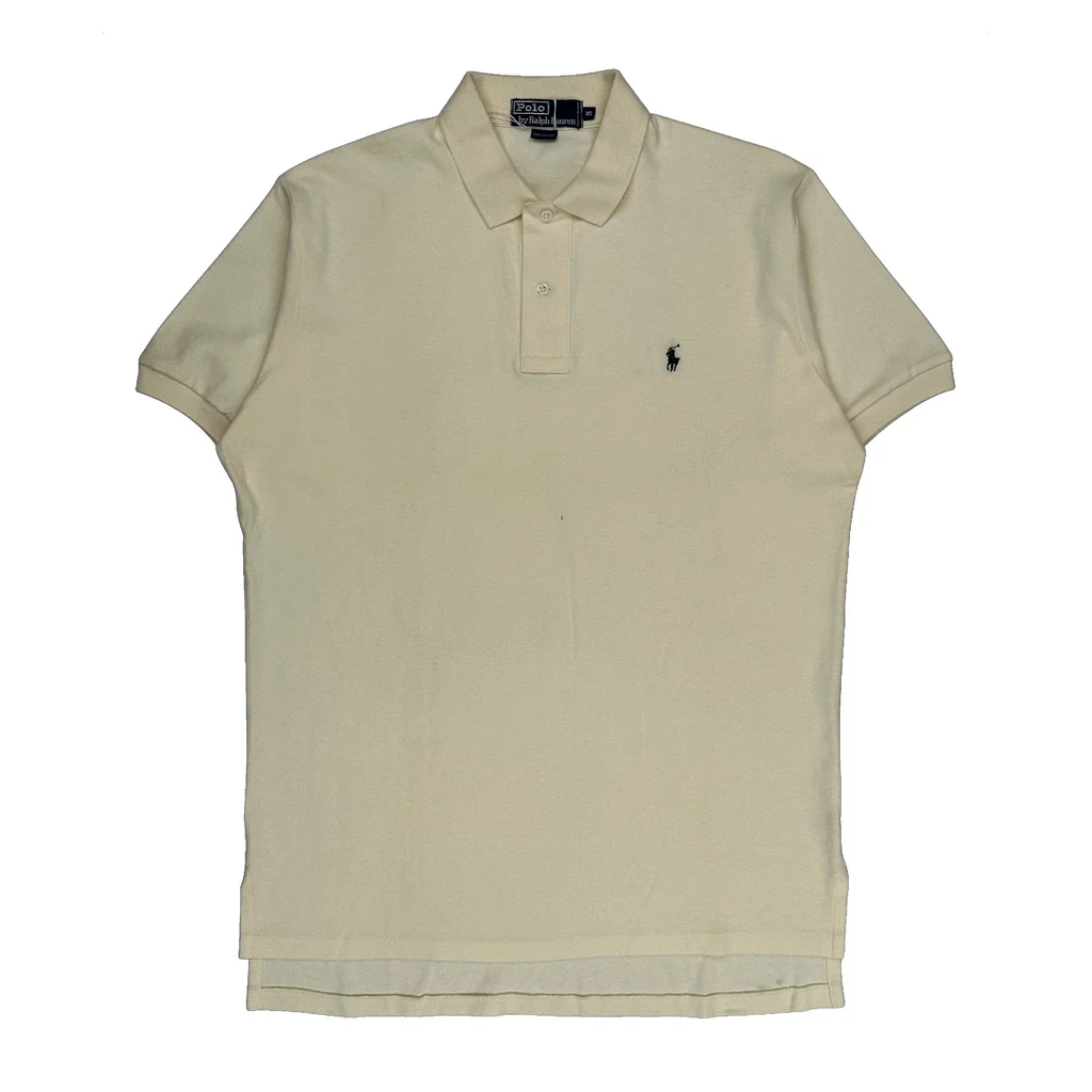 Polo By Ralph Lauren Polo Shirt - XL Cream Cotton
