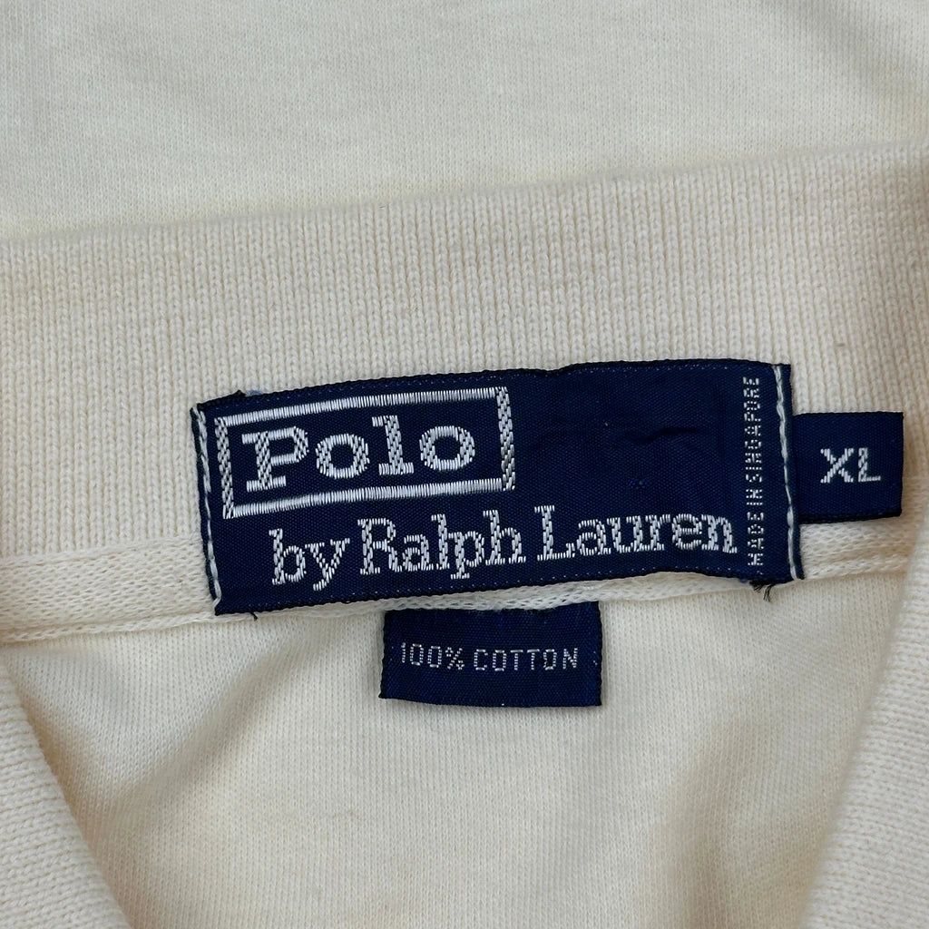 Polo By Ralph Lauren Polo Shirt - XL Cream Cotton - Image 3