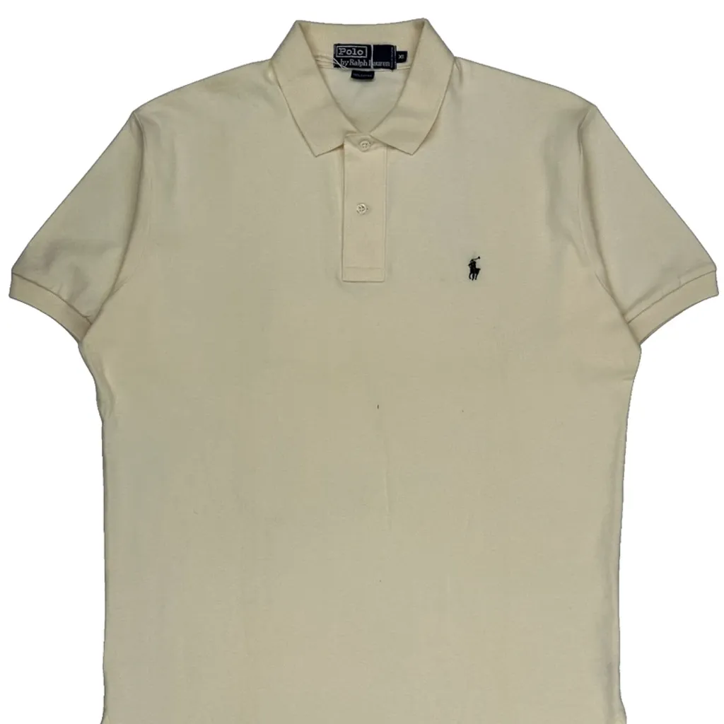 Polo By Ralph Lauren Polo Shirt - XL Cream Cotton - Image 5