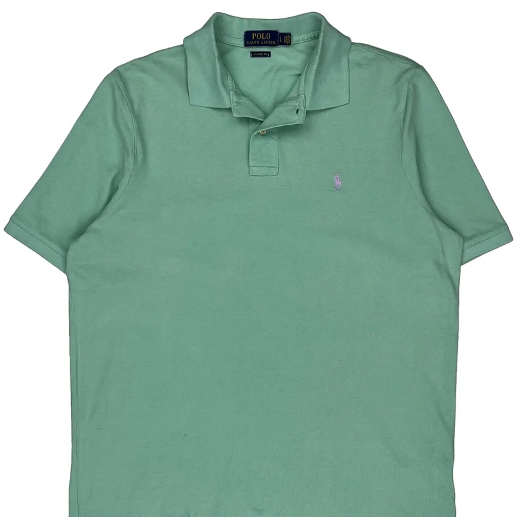 Polo By Ralph Lauren Polo Shirt - Large Green Cotton - Image 5