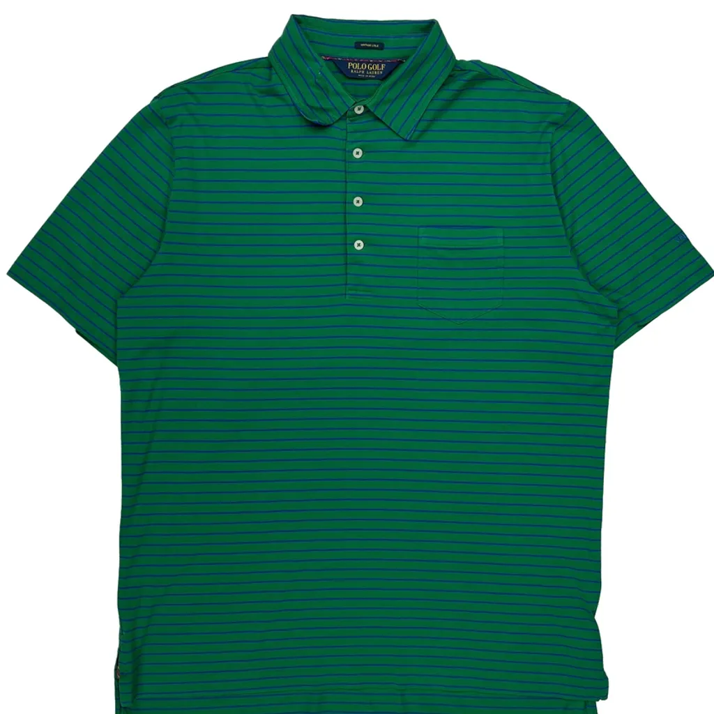 Polo By Ralph Lauren Striped Polo Shirt - Large Green Cotton - Image 5