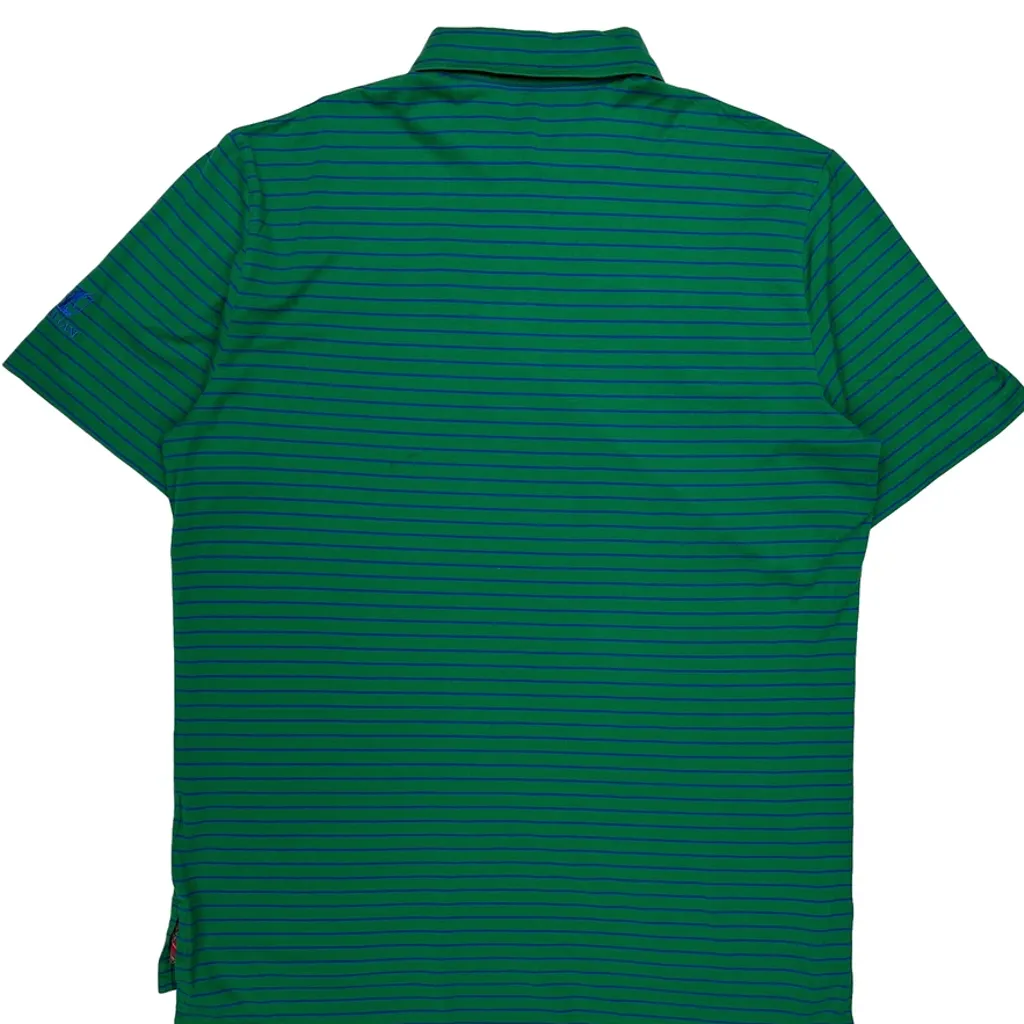 Polo By Ralph Lauren Striped Polo Shirt - Large Green Cotton - Image 6
