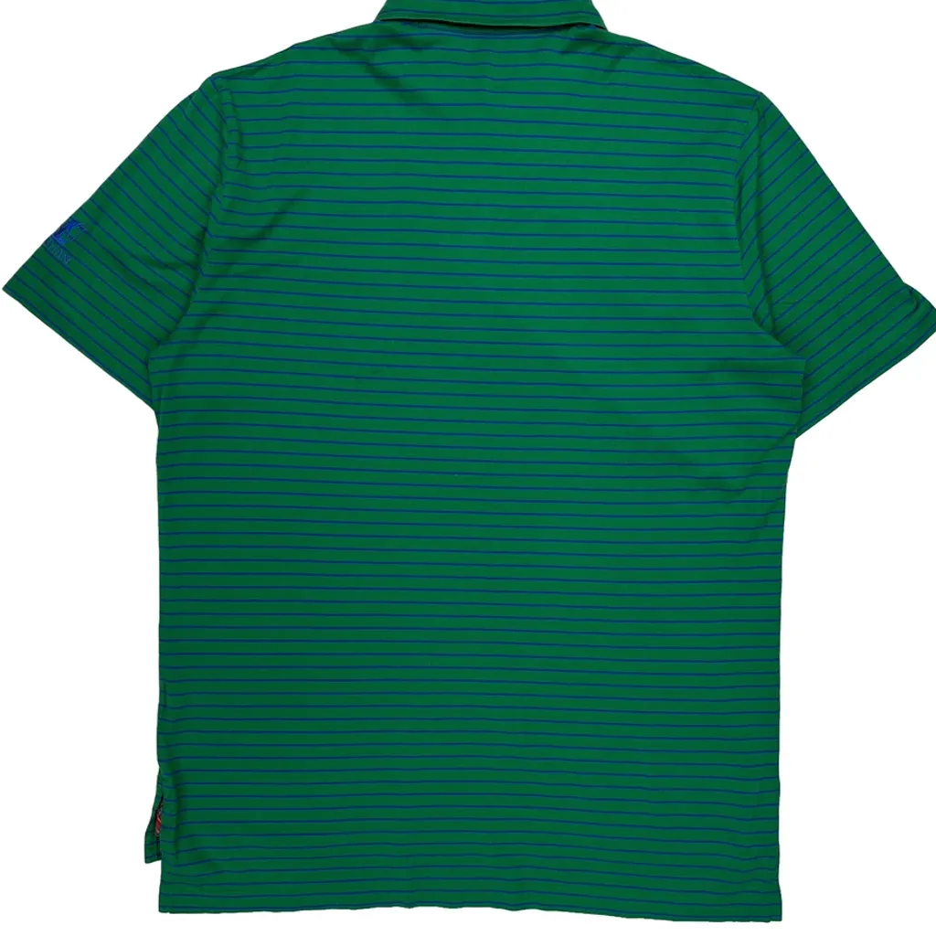 Polo By Ralph Lauren Striped Polo Shirt - Large Green Cotton - Image 7