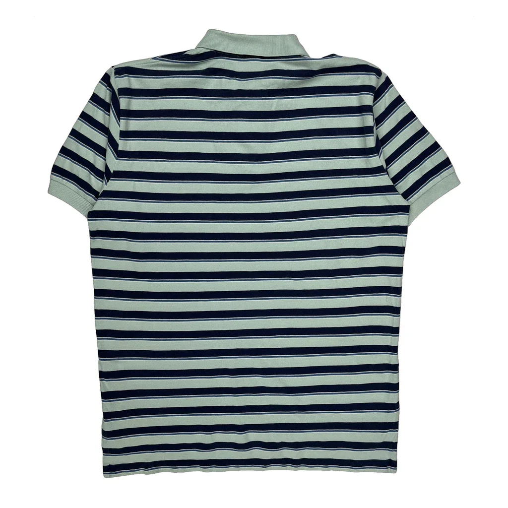 Polo By Ralph Lauren Striped Polo Shirt - Large Green Cotton - Image 2