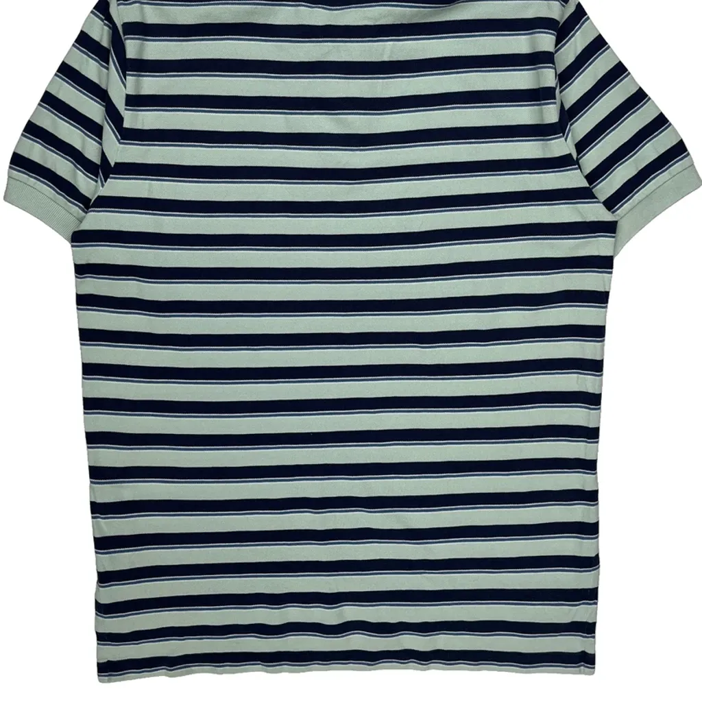 Polo By Ralph Lauren Striped Polo Shirt - Large Green Cotton - Image 7