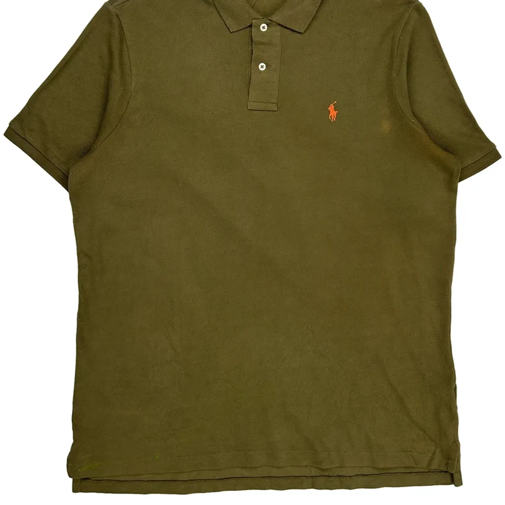 Polo By Ralph Lauren Polo Shirt - Large Green Cotton - Image 4
