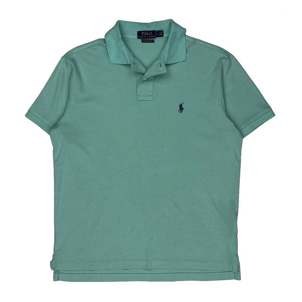 Polo By Ralph Lauren Slim Fit Polo Shirt - Medium Green Cotton