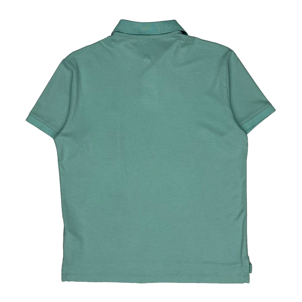 Polo By Ralph Lauren Slim Fit Polo Shirt - Medium Green Cotton - Image 2