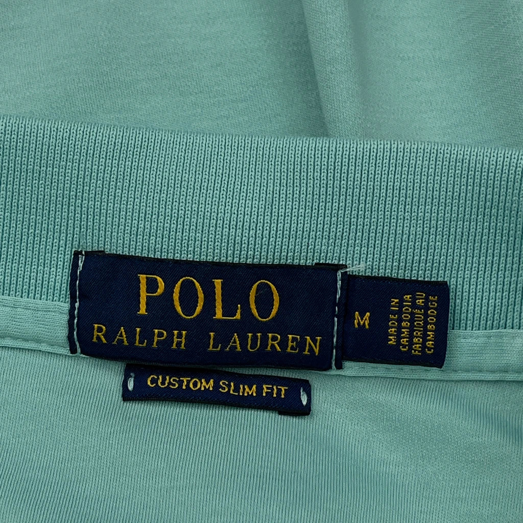 Polo By Ralph Lauren Slim Fit Polo Shirt - Medium Green Cotton - Image 3