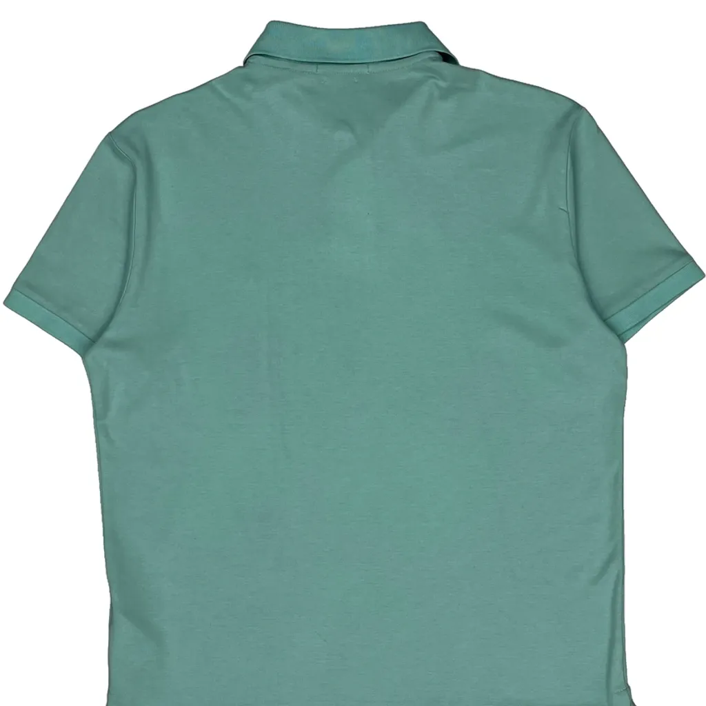 Polo By Ralph Lauren Slim Fit Polo Shirt - Medium Green Cotton - Image 7