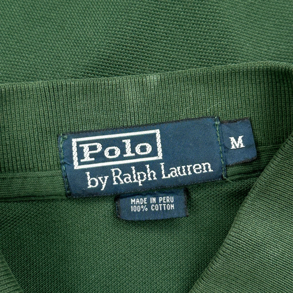 Polo By Ralph Lauren Polo Shirt - Medium Green Cotton - Image 3
