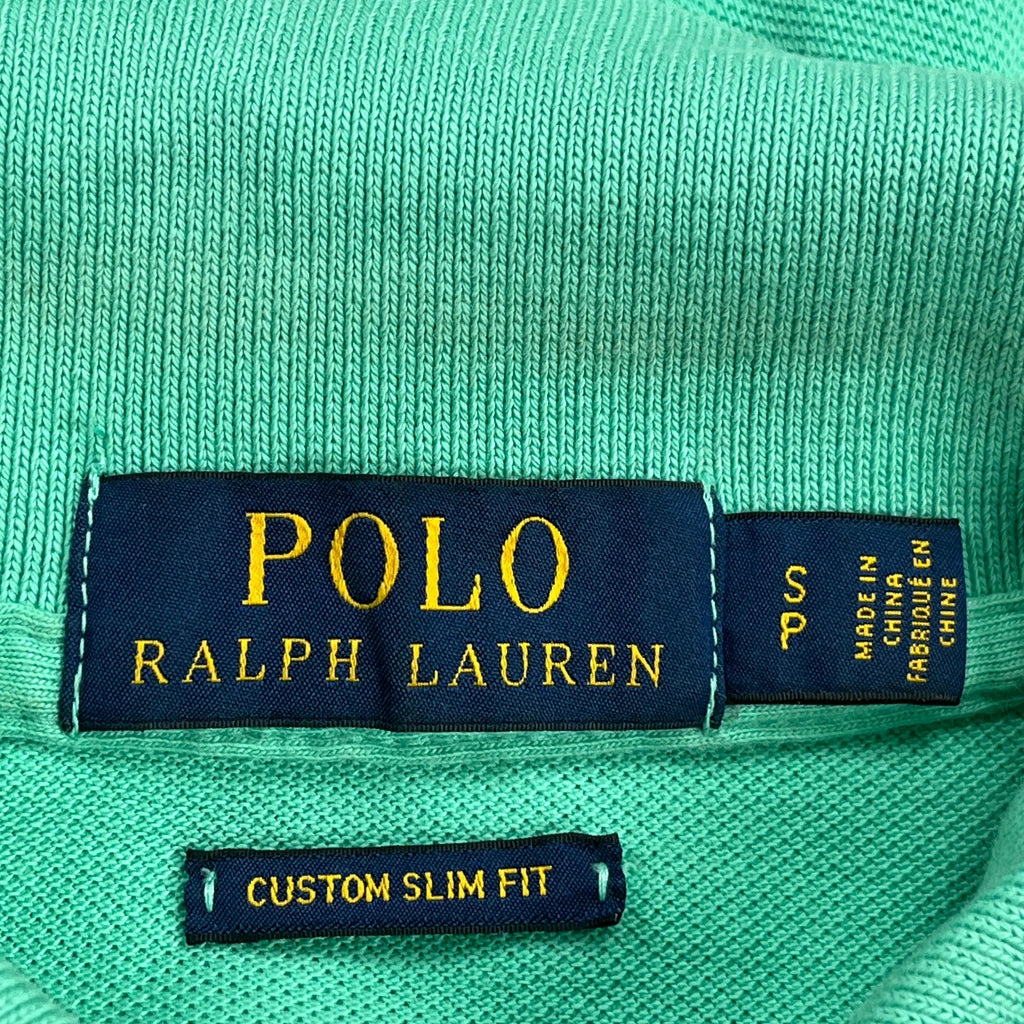 Polo By Ralph Lauren Slim Fit Polo Shirt - Small Green Cotton - Image 3