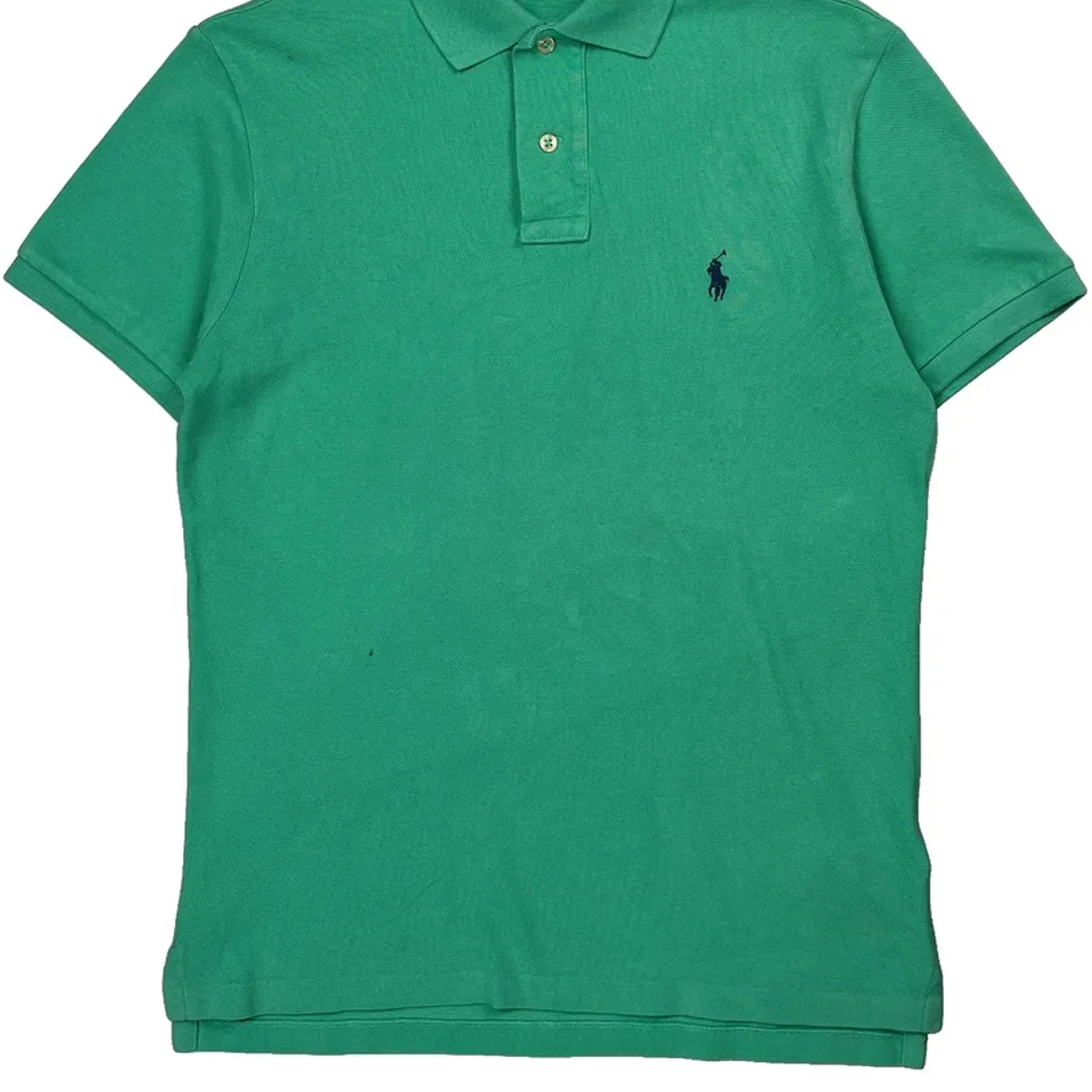 Polo By Ralph Lauren Slim Fit Polo Shirt - Small Green Cotton - Image 4