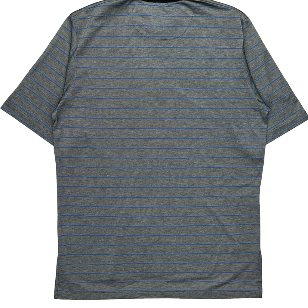 Polo By Ralph Lauren Striped Polo Shirt - Large Grey Cotton - Image 6