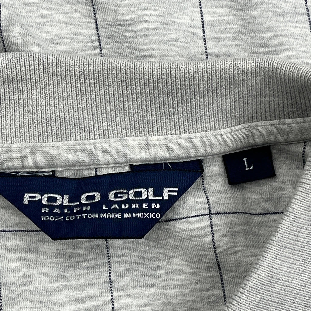 Polo By Ralph Lauren Checked Polo Shirt - Large Grey Cotton - Image 3