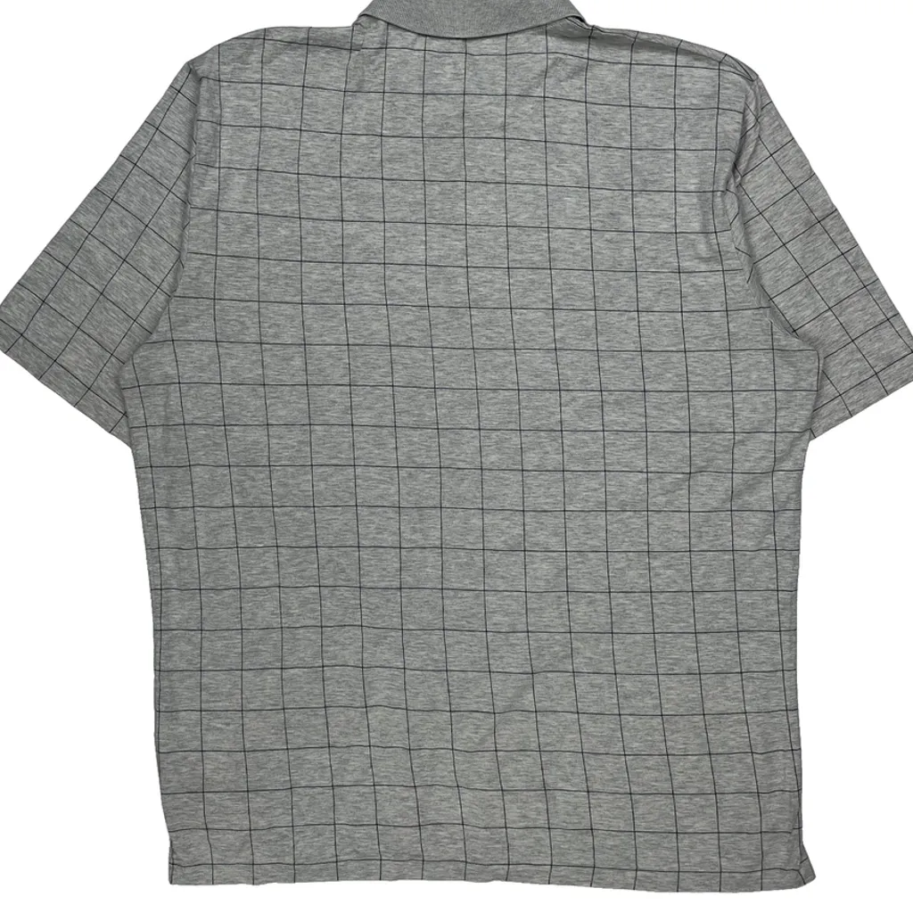 Polo By Ralph Lauren Checked Polo Shirt - Large Grey Cotton - Image 6