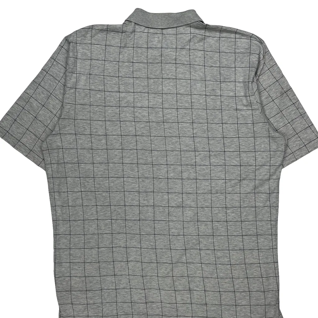 Polo By Ralph Lauren Checked Polo Shirt - Large Grey Cotton - Image 7