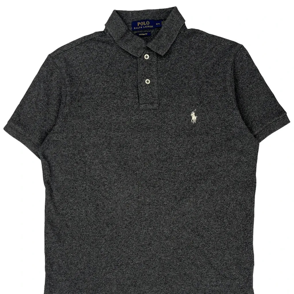 Polo By Ralph Lauren Polo Shirt - Medium Grey Cotton - Image 4