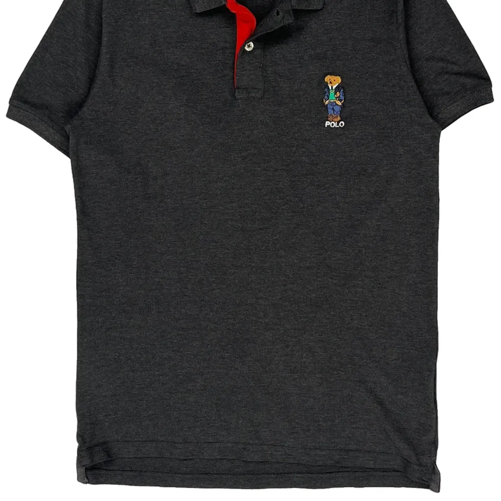 Polo By Ralph Lauren Slim Fit Polo Shirt - Small Grey Cotton - Image 4