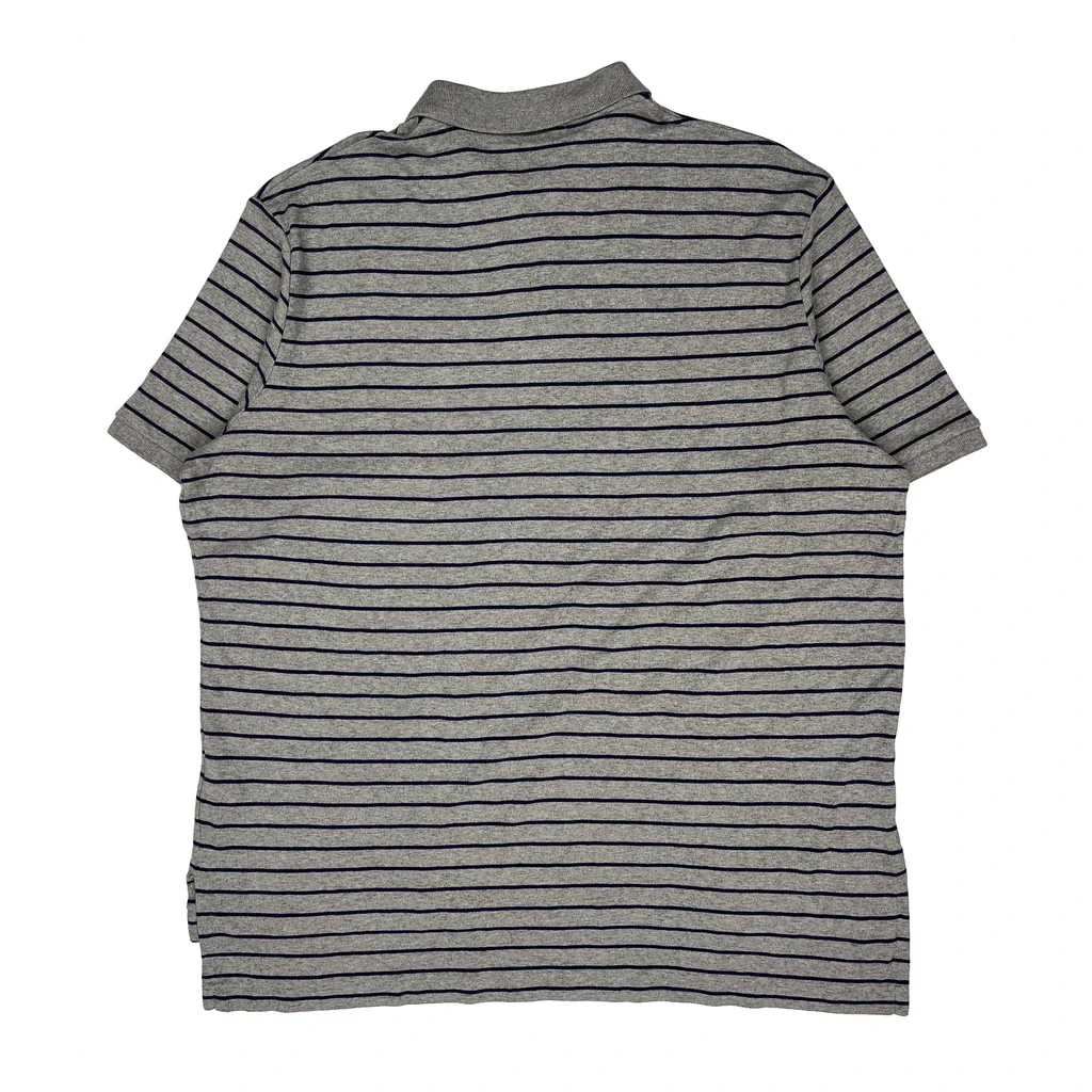 Polo By Ralph Lauren Striped Polo Shirt - 2XL Grey Cotton - Image 2