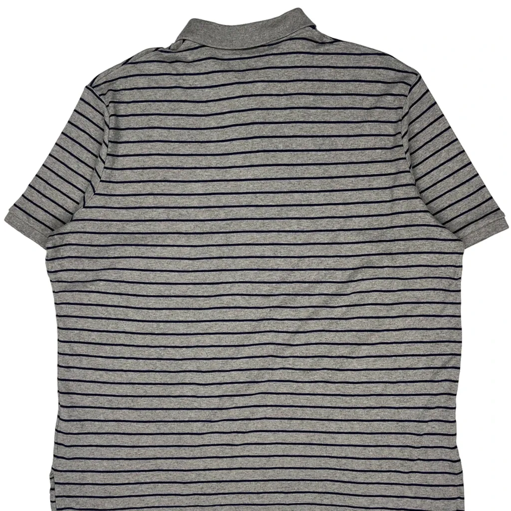 Polo By Ralph Lauren Striped Polo Shirt - 2XL Grey Cotton - Image 6