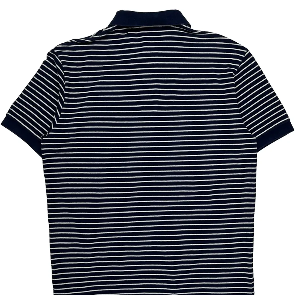 Polo By Ralph Lauren Striped Polo Shirt - Large Navy Cotton - Image 7