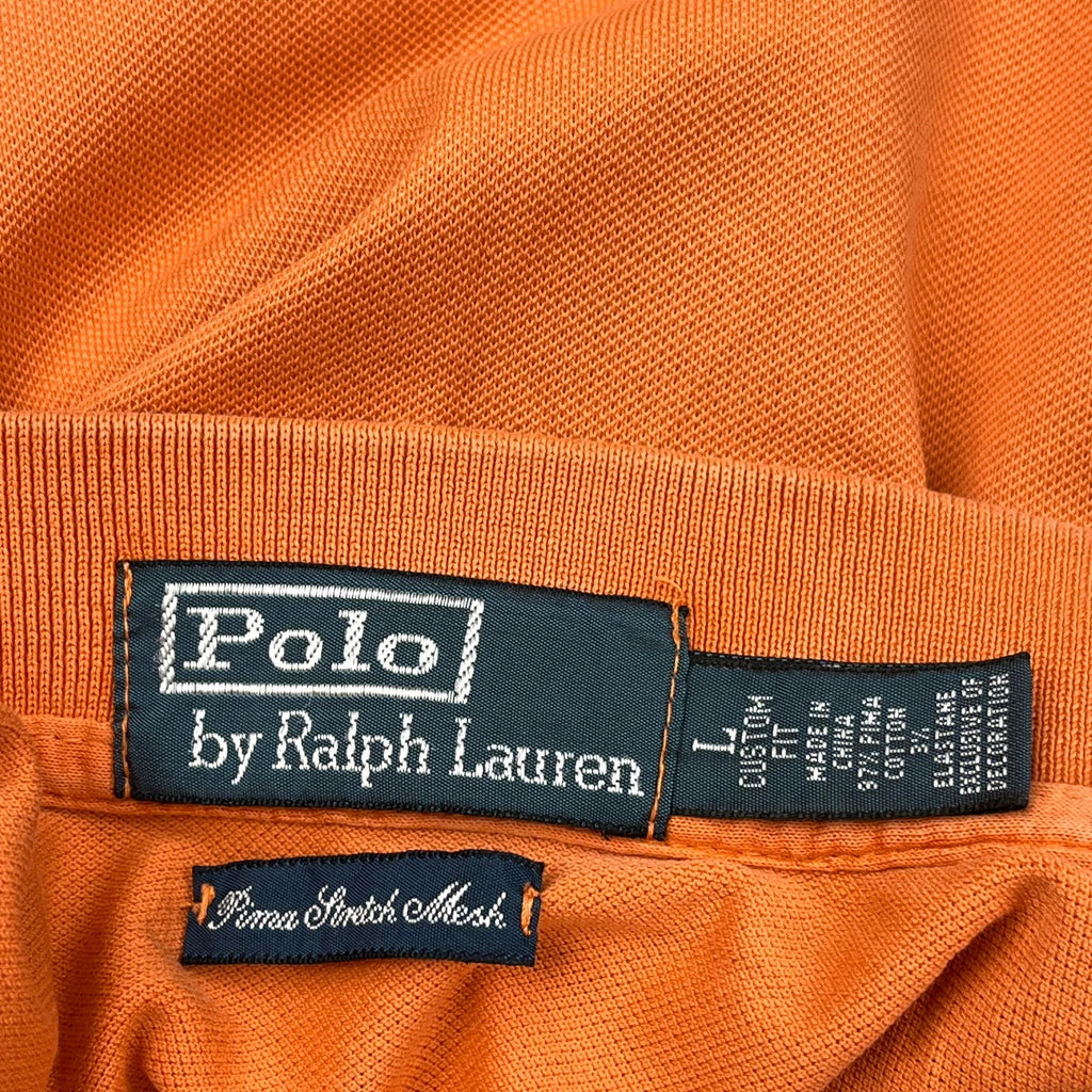 Polo By Ralph Lauren Polo Shirt - Large Orange Cotton - Image 3