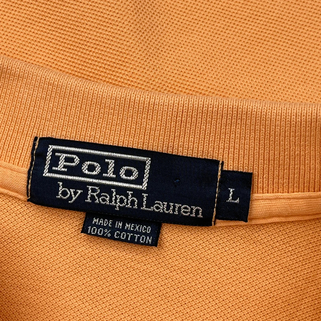 Polo By Ralph Lauren Polo Shirt - Large Orange Cotton - Image 3