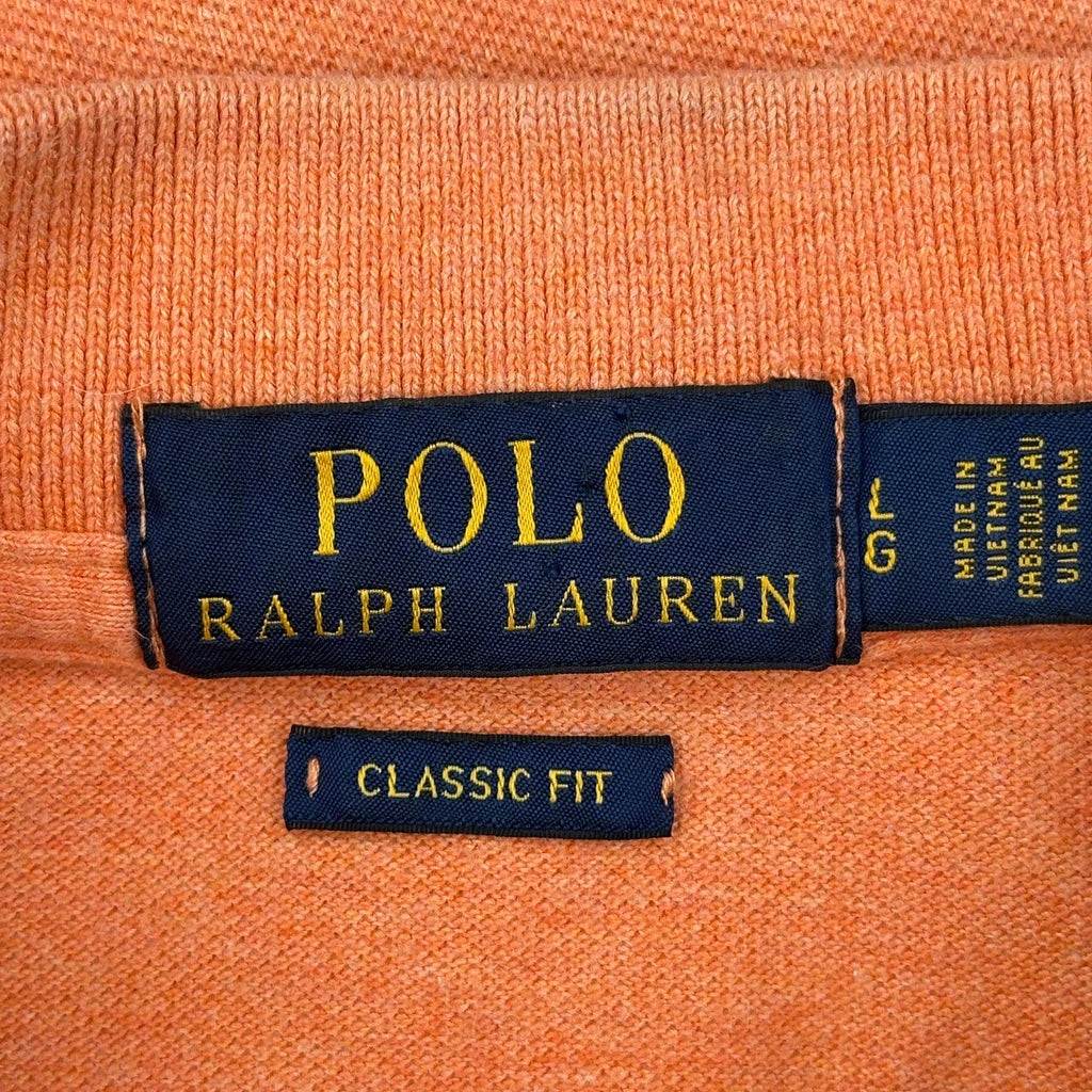 Polo By Ralph Lauren Polo Shirt - Large Orange Cotton - Image 3