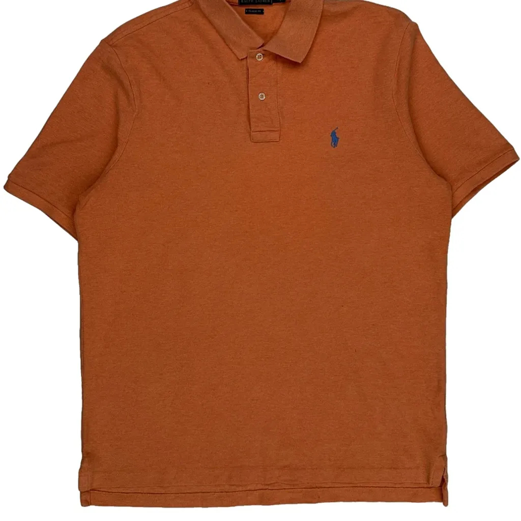 Polo By Ralph Lauren Polo Shirt - Large Orange Cotton - Image 5