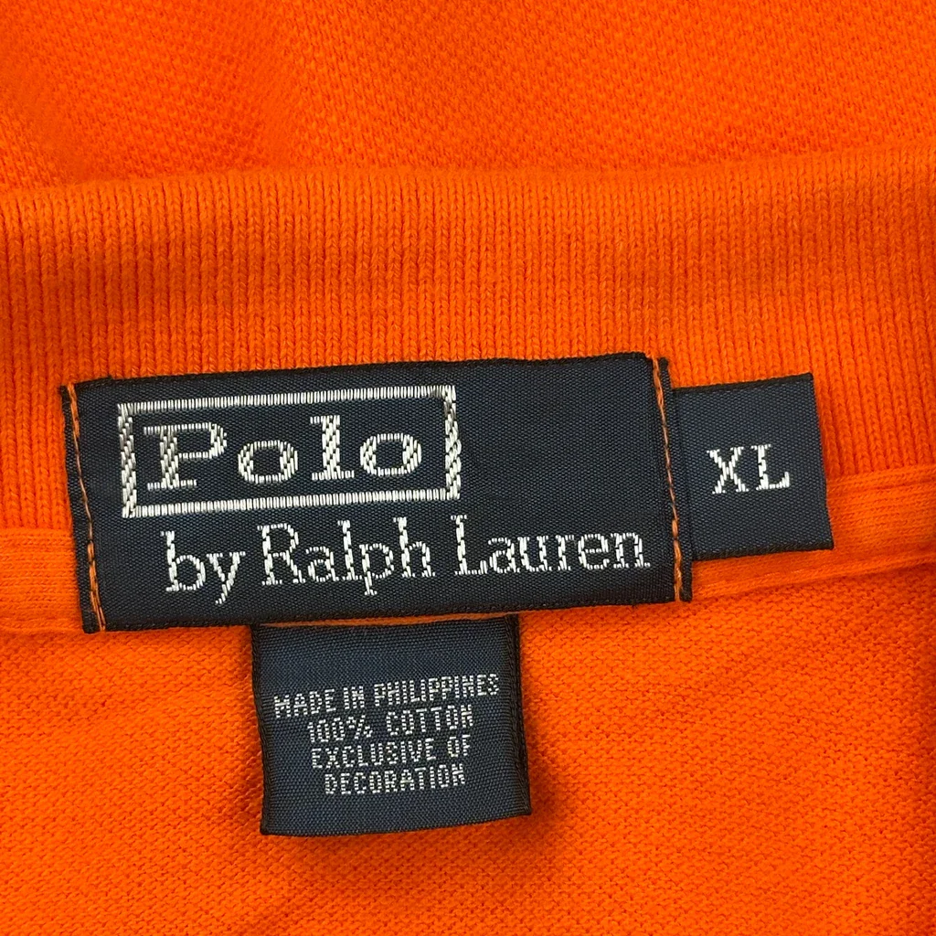 Polo By Ralph Lauren Polo Shirt - XL Orange Cotton - Image 3