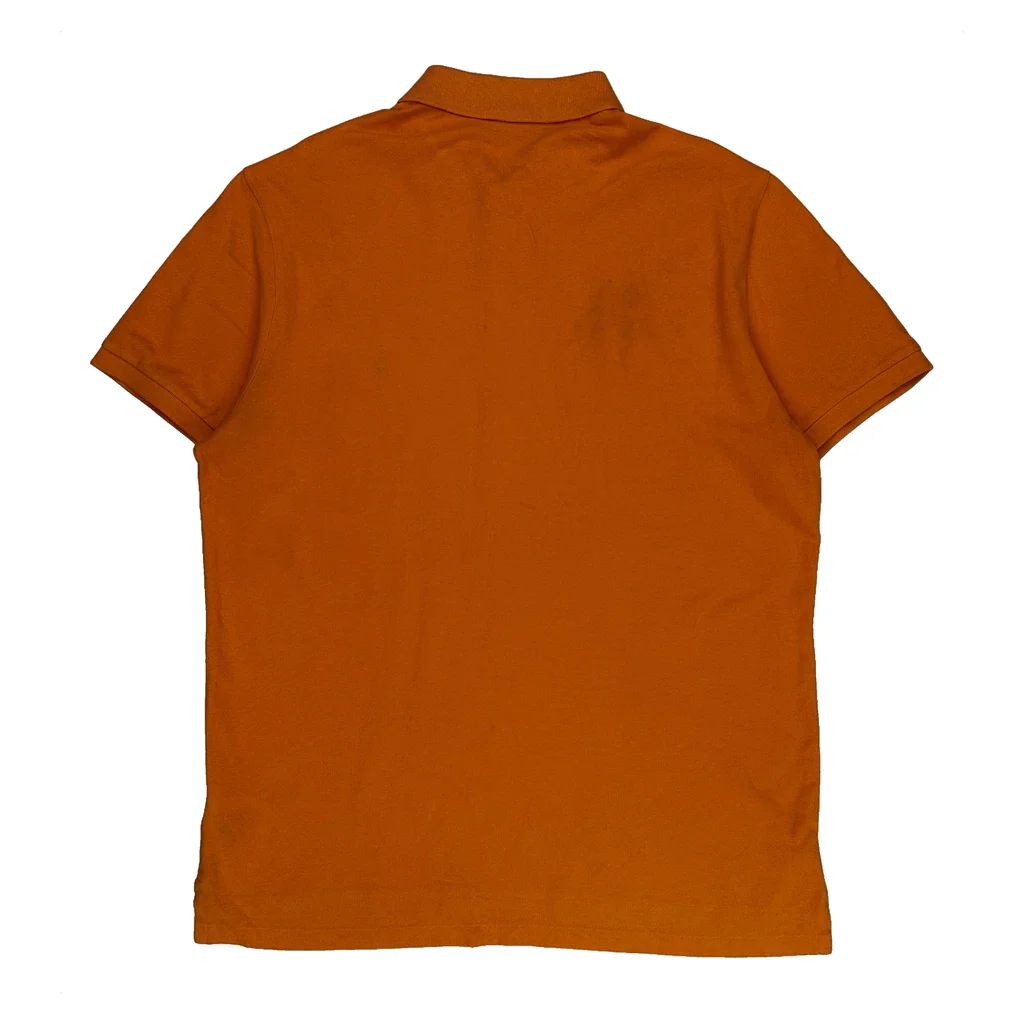 Polo By Ralph Lauren Slim Fit Polo Shirt - XL Orange Cotton - Image 2