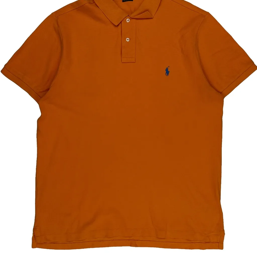Polo By Ralph Lauren Slim Fit Polo Shirt - XL Orange Cotton - Image 5