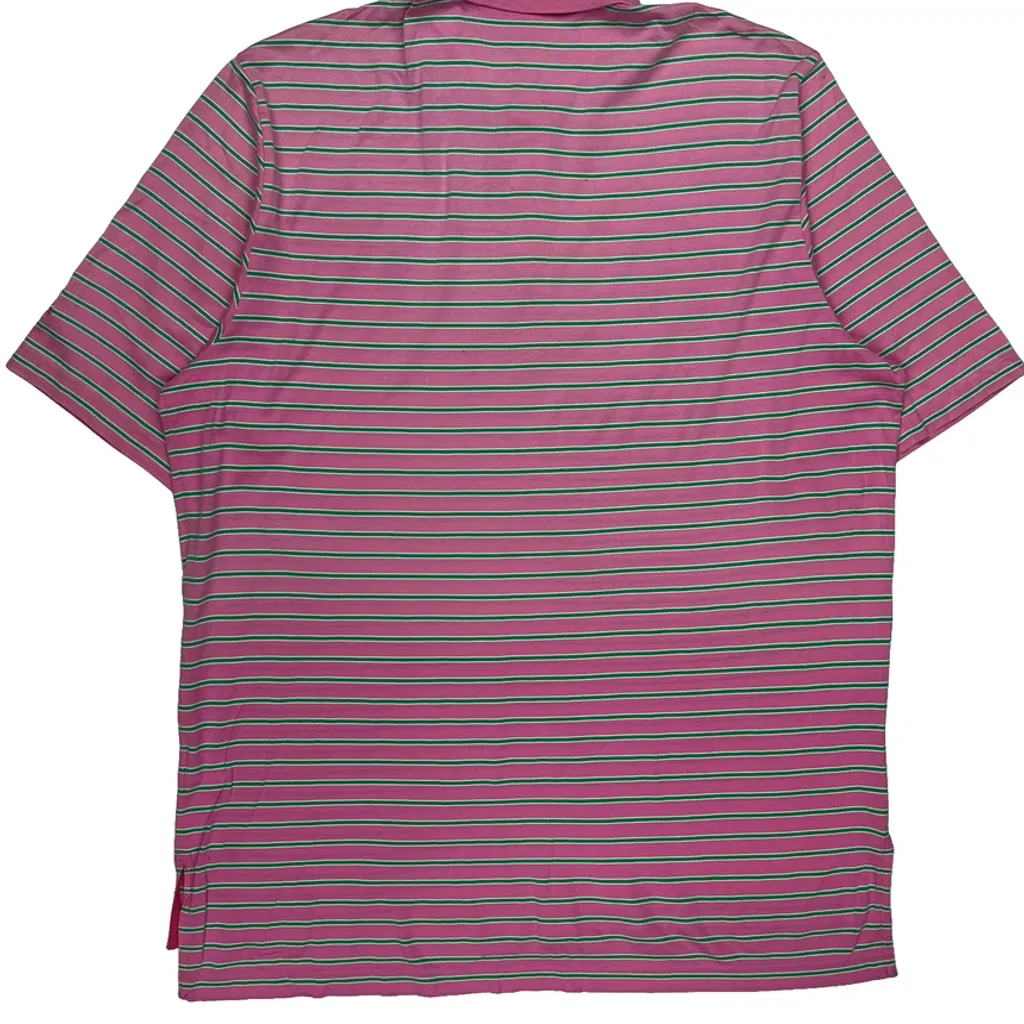 Polo By Ralph Lauren Striped Polo Shirt - Large Pink Cotton - Image 6