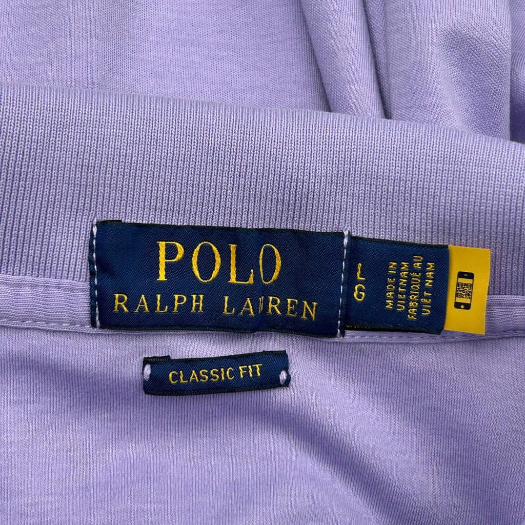 Polo By Ralph Lauren Polo Shirt - Large Purple Cotton - Image 3